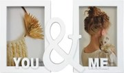 Fotorámik You & Me, 2x 10x15 cm, biely%