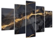 Obraz - Čierno - zlatý dekor (150x105 cm)