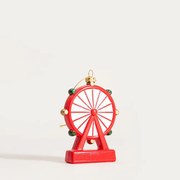 Závesná vianočná dekorácia EVI RED ruské koleso 753763