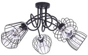 Stropné svietidlo Nuvola, 5x drôtené tienidlo (výber z 2 farieb), (mix 4 tvarov tienidla), ch