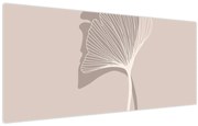 Obraz - Béžové listy N⁰4 (120x50 cm)