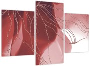 Obraz - Červená abstraktná kvetina N⁰1 (90x60 cm)