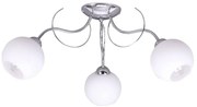 Stropné svietidlo Eliza, 3x biele sklenené tienidlo, ch