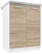 Kuchynská skrinka Belini spodná 60 cm dub sonoma s pracovnou doskou  TOR SD2-60/0/WT/DS/0/T