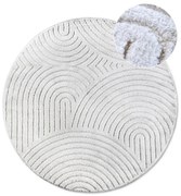 Biely okrúhly koberec ø 200 cm Panglao New York White – Elle Decoration