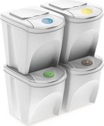 PROSPERPLAST Odpadkový kôš SORTIBOX popelavošedý – 4x25 l