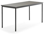 Stôl SONITUS, 1800x800x900 mm, linoleum - tmavošedá, antracit
