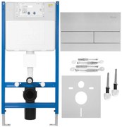 Rea Rea, podomietkový WC systém K011A-Q + oceľové splachovacie tlačidlo typ T, KPL-E0057