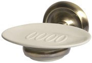 BISK Erga Deco, keramická miska na mydlo, antická mosadz, ERG-00405