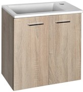 Aqualine Aqualine, ZOJA/KERAMIA FRESH umývadlová skrinka 49x50x23,5cm, dub platin, 51047DP