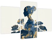 Obraz - Mramorový profil ženy (90x60 cm)