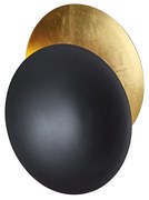 Moderné nástenné svietidlo čierne so zlatou farbou 34,5 cm 2-svetlá - Sunrise