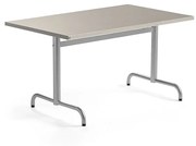 Stôl PLURAL, 1200x800x720 mm, linoleum - šedá, strieborná