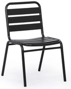 Kovová bistro stolička RENO, na vonkajšie použitie, grafit