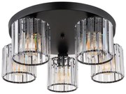 Globo 15742-5D - Prisadený luster JORDANA 5xE27/60W/230V pr. 46,5 cm čierna