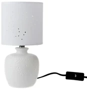 Keramická stolná lampa Galaxy, biela, 13 x 26,5 x 13 cm