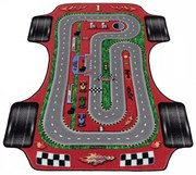 Detský protišmykový koberec Play pretekárska dráha