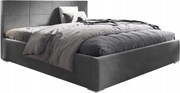 Čalúnená posteľ 160x200 s úložným priestorom na posteľnú bielizeň matrac Matia šedá