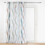 Bielo-modrá voálová záclona 140x280 cm Lisana – douceur d'intérieur