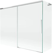 Mexen Rox, L posuvná 2-krídlová vaňová zástena 190 + 80 x 150 cm, 8mm číre sklo, chrómový profil, 8C9L-190-080-01-00