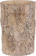 Obal na kvety imitácia drevenej kôry, 18 x 18 x 26 cm, betón, 18 cm