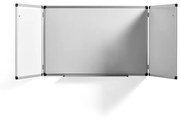 Biela magnetická tabuľa TRACEY, trojdielna, 1800x600 mm