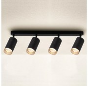 Brilagi - Kúpeľňové bodové svietidlo SELE 4xGU10/30W/230V IP44 čierna BG1653