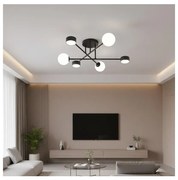 Prisadený luster HOLON 3xG9/8W/230V + 3xGX53/12W čierna