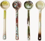 Ručne vyrobené lyžičky Reactive Glaze 70's, 4 ks