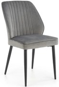 Stolička K432 Velvet/Kov Šedá