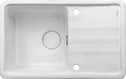 Deante Momi, keramický drez s odkvapkávačom 780x500x230 mm, biela, DEA-ZCM_6113