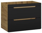 Skrinka Bronx 80 dub artisan-čierna matná