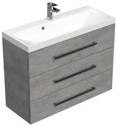 Kúpeľňová skrinka s umývadlom SAT Cube Way 100x76,5x40 cm betón CUBE21003BE, 1 ks