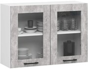 Horná kuchynská skrinka OLIWIA W80 H580 biela / betón