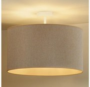 Duolla - Prisadený luster ROLLER ECO RECYCLING 1xE27/15W/230V pr. 45 cm krémová