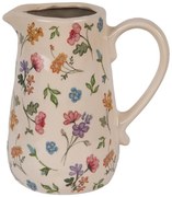 Keramický džbán s kvetinami Colourful Flowers M - 16*12*18 cm