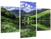 Obraz - Krajina s jazerom (90x60 cm)