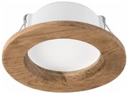 LED Podhľadové svietidlo WOODY SPOT LED/5,5W/230V 4000K orech ? 10 cm