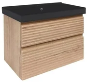 Kúpeľňová skrinka s umývadlom Naturel Savona 78x53x45 cm dub mat SAVONA280DHU1B