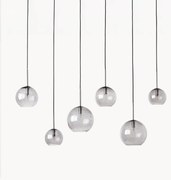 Veľké sklenené guľové závesné svietidlo Raquel