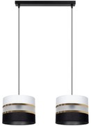 Luster na lanku CORAL 2xE27/60W/230V čiernobiela