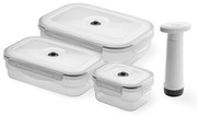 Súprava 3 boxov na potraviny a vákuovej pumpy Compactor Food Saver