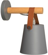 Toolight - Kovová nástenná lampa na pásku APP468-1W, šedá, OSW-00903