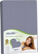 Bellatex Jersey prestieradlo na vysoký matrac Kamilka tmavosivá, 90 x 200 cm