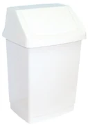 Odpadkový kôš s vekom plastový 15 l, biela