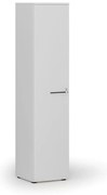 Úzka kancelárska skriňa PRIMO WHITE, 400 x 420 x 1781 mm, biela