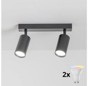 Brilagi - LED stmievané bodové svietidlo SELE 2xGU10/6,5W/230V čierne