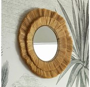 Atmosphera - Nástenné zrkadlo ALBA pr. 57 cm rafia