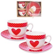 Hrnček + Podšálka BODKA, 2 ks O0025