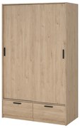 Šatníková skriňa v dekore duba s posuvnými dverami v prírodnej farbe 121x200 cm Line – Tvilum